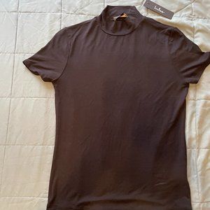 Lulus black mock turtleneck t shirt